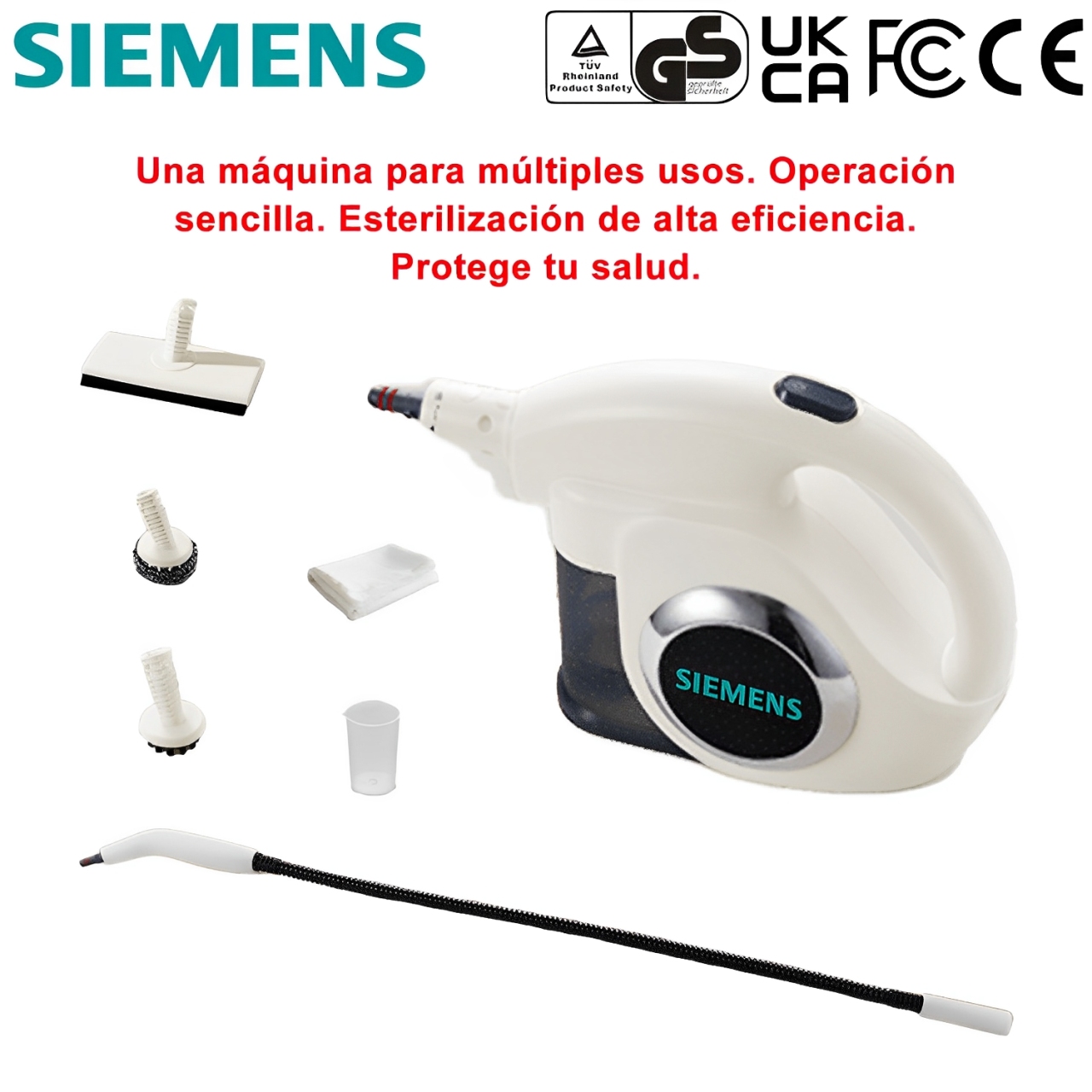 [Necesita conectarse a la fuente de alimentación] Cuerpo + cubierta de paño de limpieza + taza medidora + boquilla recta + cepillo + lana de acero + cepillo de vidrio + tubo de extensión + cable de extensión de 3 m